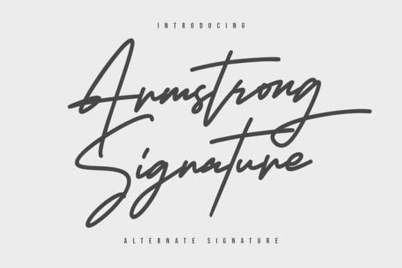 Armstrong Signature Font for Crafters