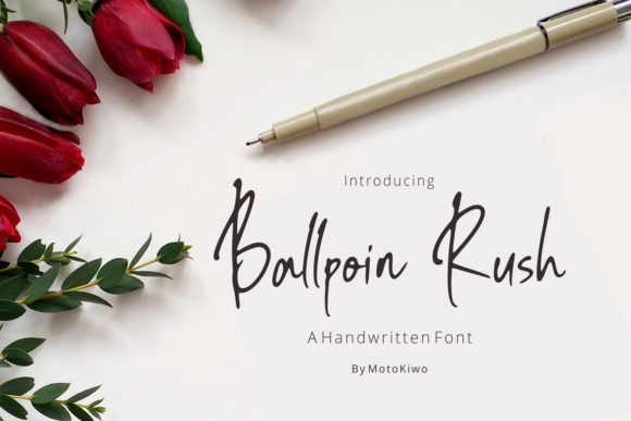 Ballpoin Rush: A Delicate Script Font for Makers