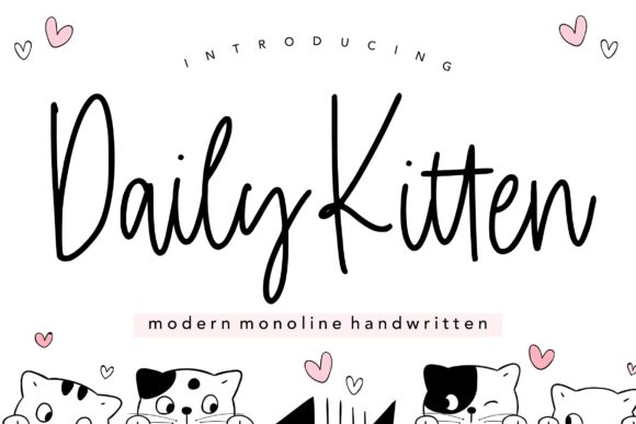 Daily Kitten: A Relaxed Script Font for Editorial Design