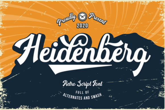 Heidenberg: A Vintage Script Font for Makers