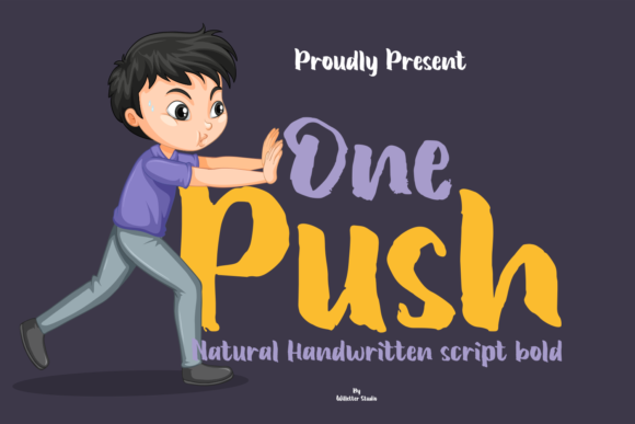 One Push: A Chunky Script Font for Editorial Design