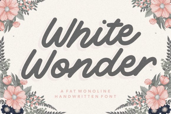 White Wonder: A Bold Script Font for Editorial Design